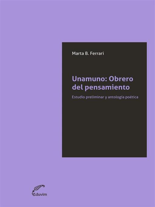 Title details for Unamuno--Obrero del pensamiento by Marta Ferrari - Available